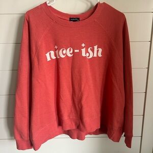 Red 'Nice-ish' Sweatshirt